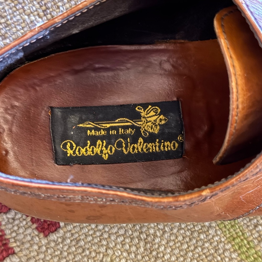 Rodolfo Valentino Wide Made in Italy Toe Box Oxfords, Size 10 - Picture 3 of 9